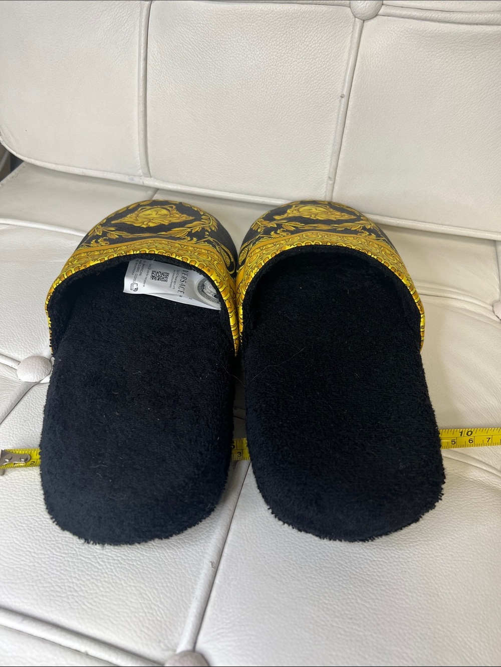Versace Black & Gold Medusa Slide Slippers - Picture 8 of 10